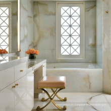 Natural stone polished white onyx slabs luxury marble for bathtub